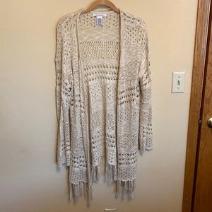Boho style cardigan XL in cream/beige